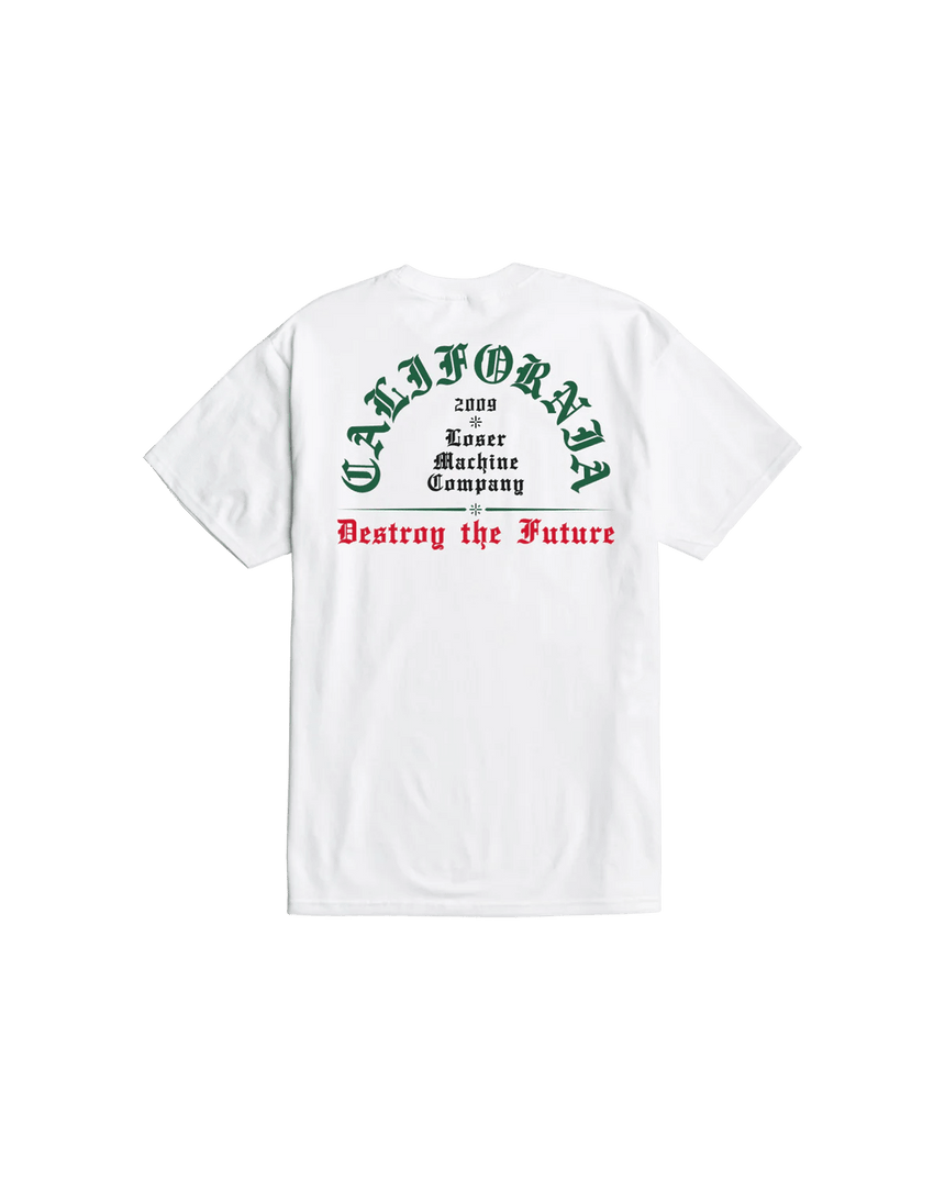 Loser Machine Established V2 Tee - White - Spin Limit Boardshop
