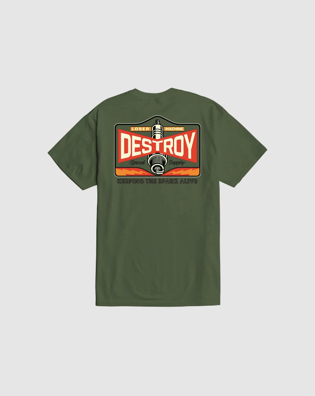 Loser Machine Hot Spark Tee - Desert Green - Spin Limit Boardshop