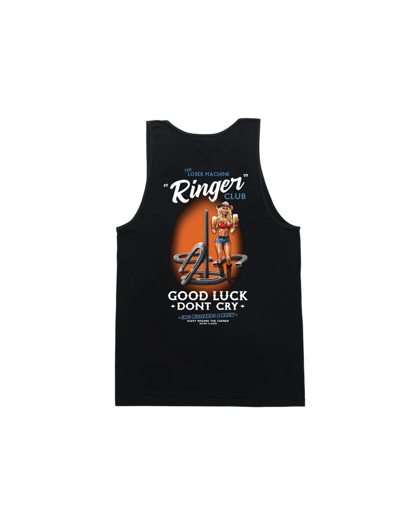 Loser Machine Ringer Club Tank - Black - Spin Limit Boardshop
