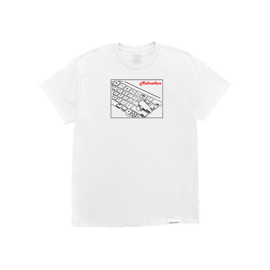 Mehrathon Bump To Space Bar Tee - White - Spin Limit Boardshop