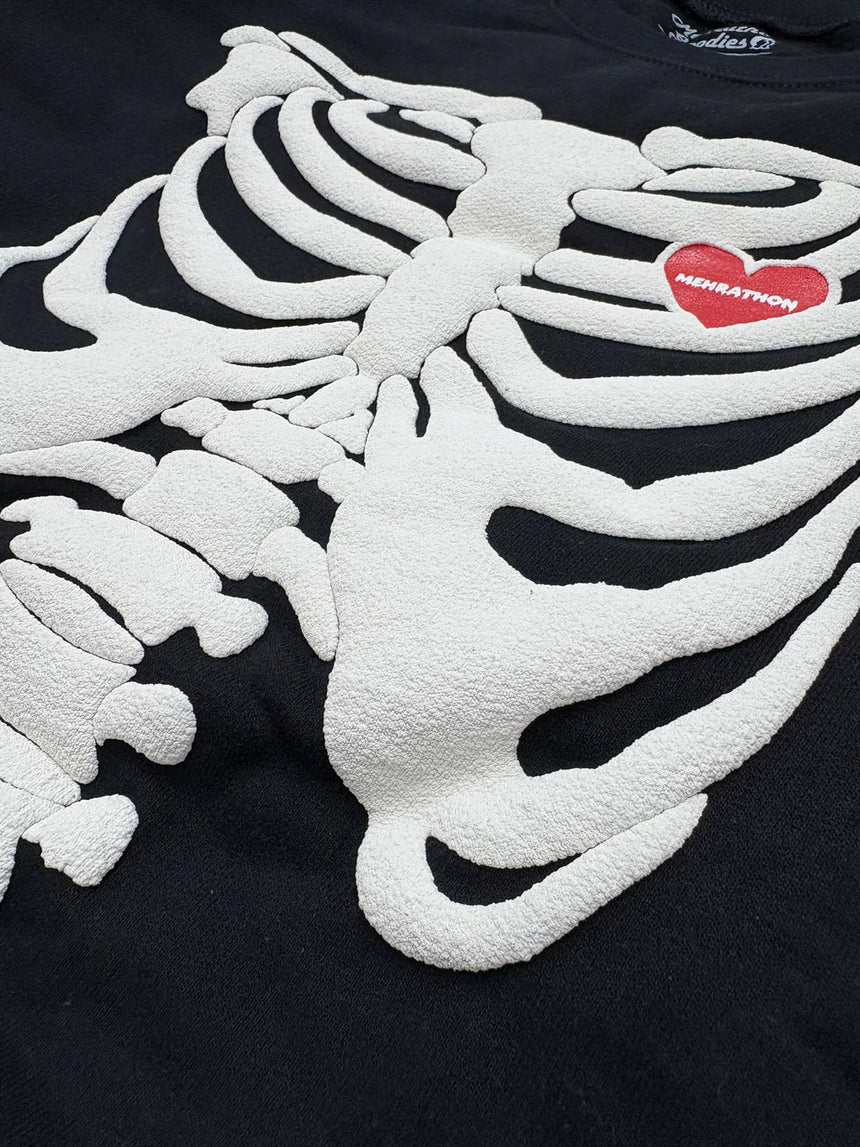 Mehrathon Rib Cage Premium Crewneck - Black - Spin Limit Boardshop