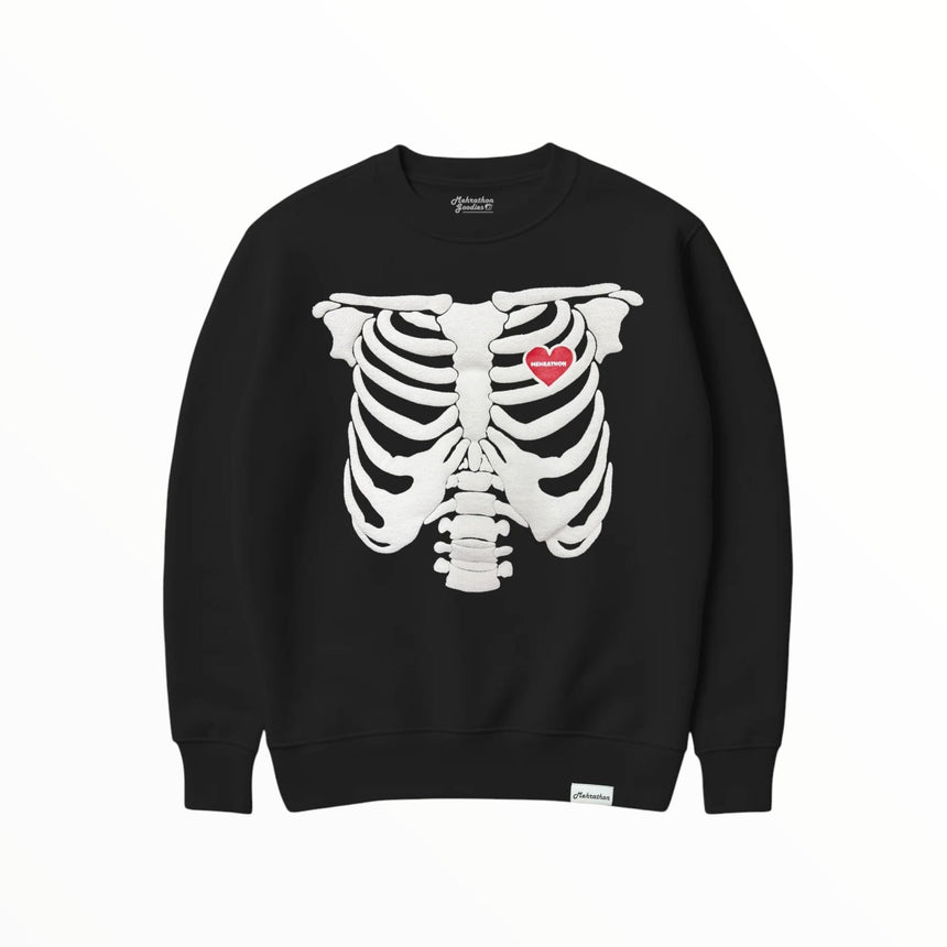 Mehrathon Rib Cage Premium Crewneck - Black - Spin Limit Boardshop