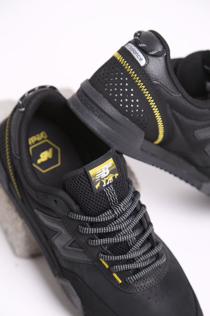 New Balance Numeric 440WV2 Low - Black Yellow - Spin Limit Boardshop