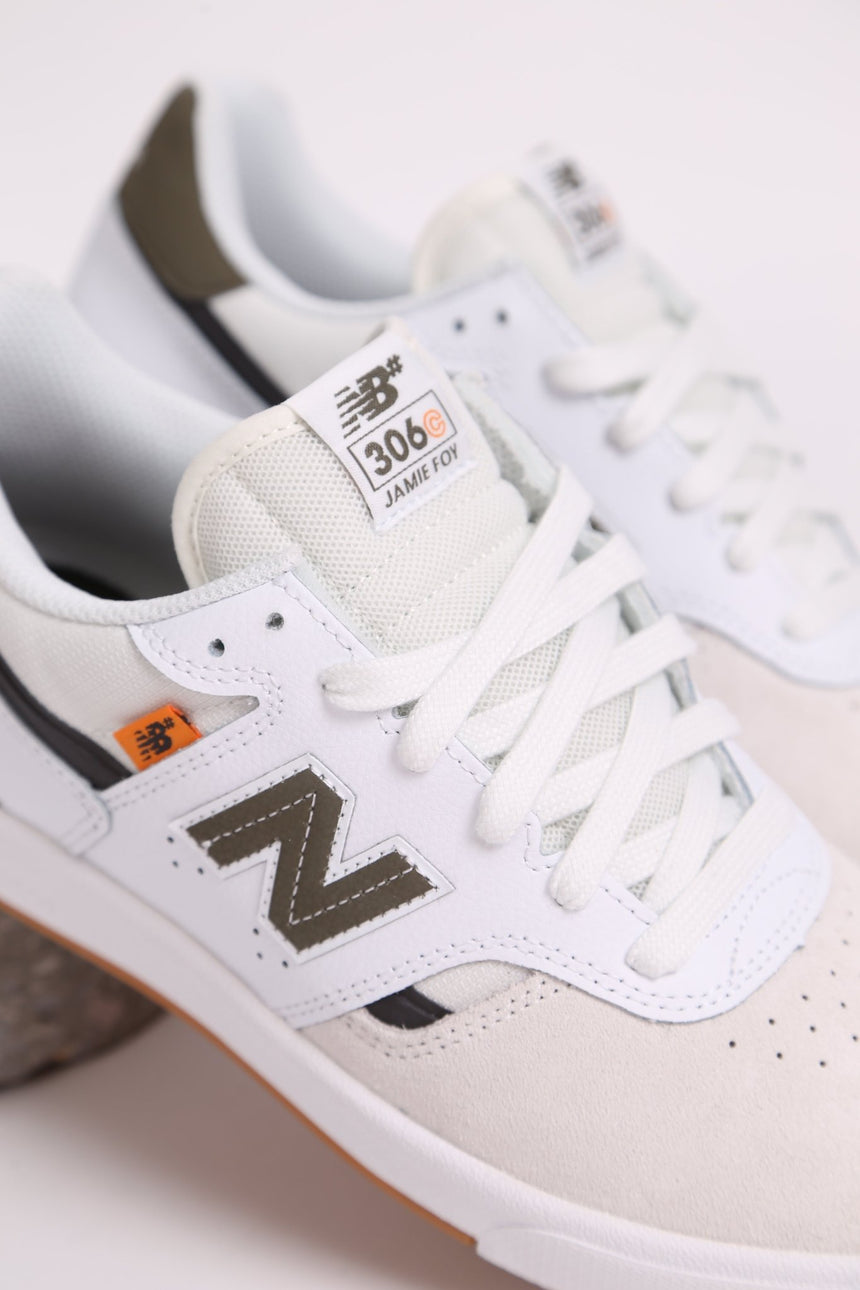 New Balance Numeric Jamie Foy 306C CSN - White Green - Spin Limit Boardshop