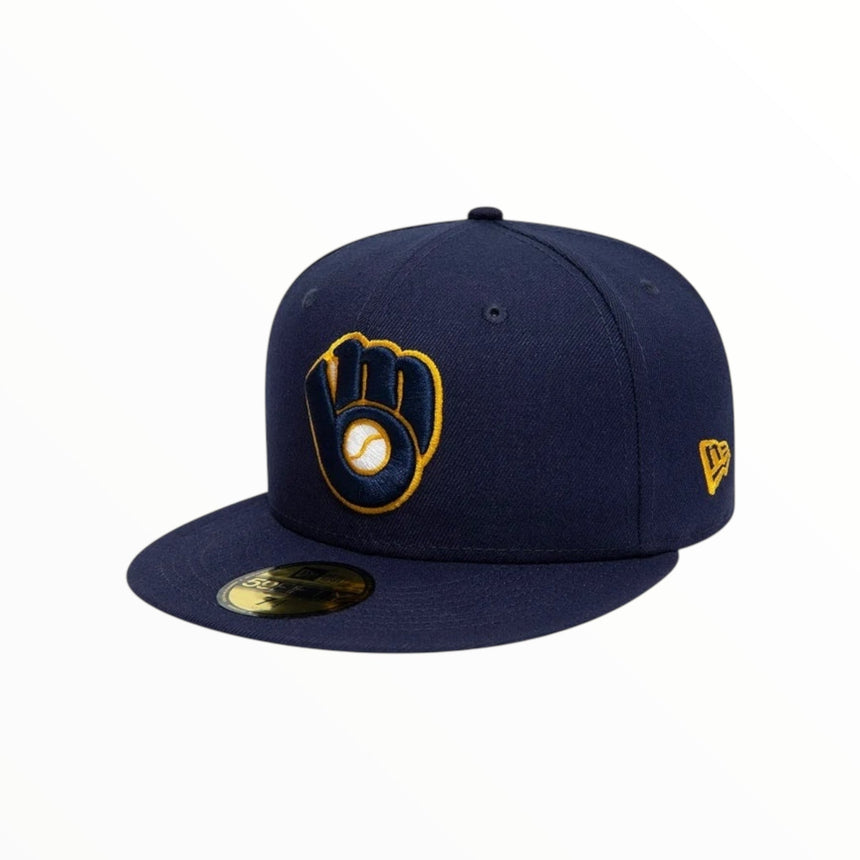 New Era Cap 59Fifty Fitted - MLB Milwaukee Brewers Navy - Spin Limit Boardshop