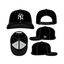 New Era MLB New York 970 Stretch Snap - Black White - Spin Limit Boardshop