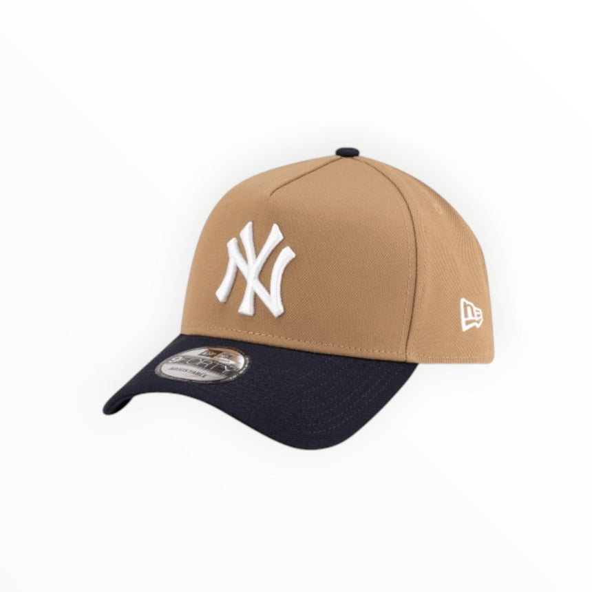 New Era MLB New York Yankees 9Forty Snapback - Tan Navy - Spin Limit Boardshop