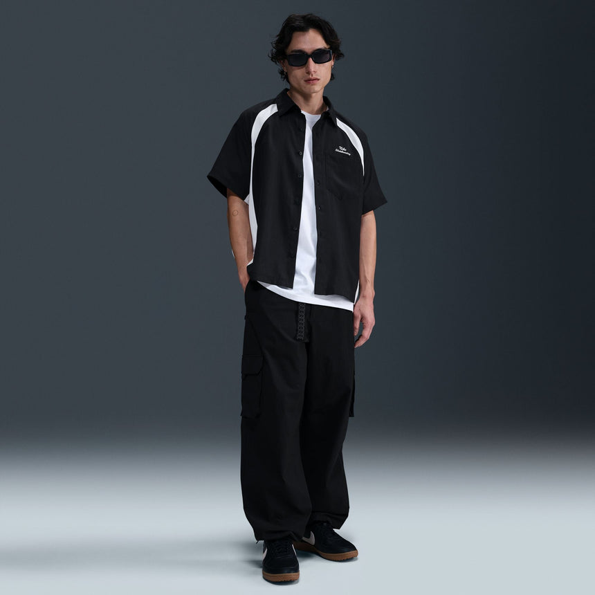 Nike Sb Dri - FIT Woven Short - Sleeve Bowler Shirt - Black - Spin Limit Boardshop