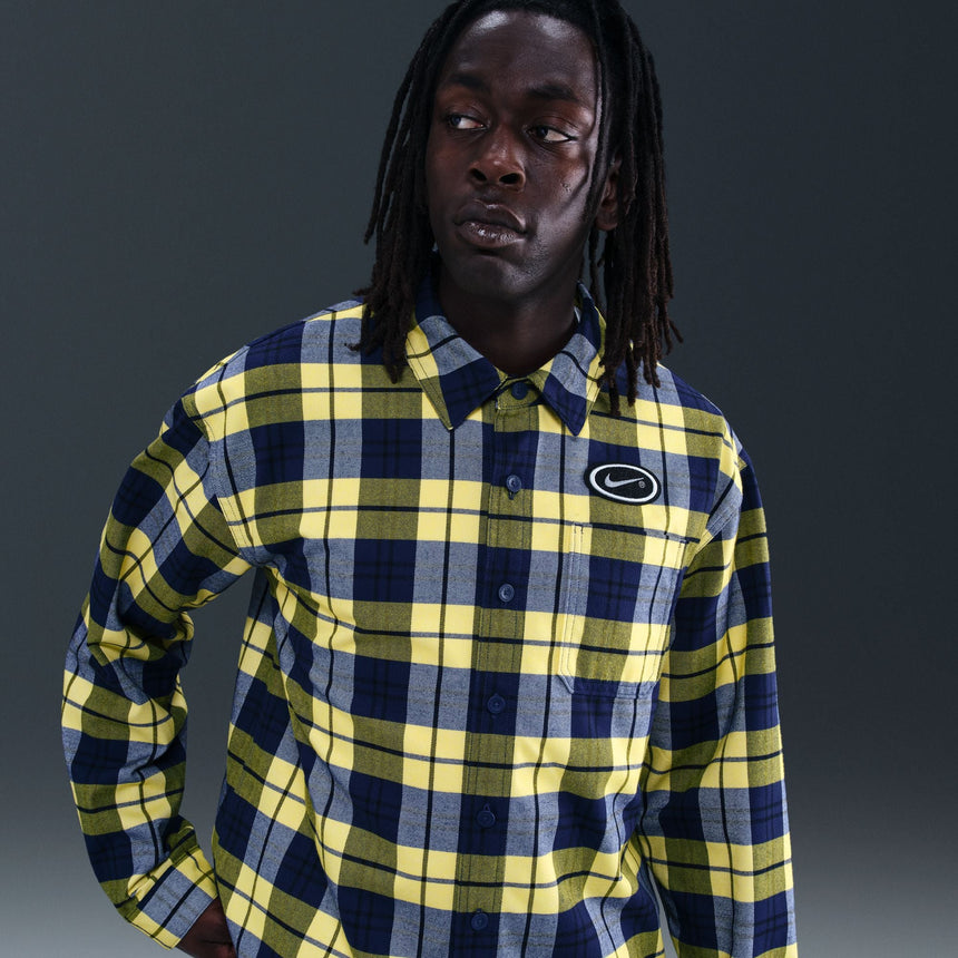 Nike SB Koston Flannel Bottom Up - Navy Yellow - Spin Limit Boardshop