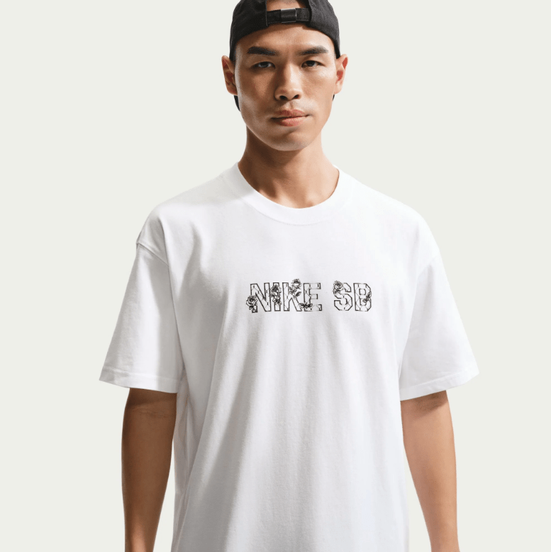 Nike Sb LSE Varsity Tee - White - Spin Limit Boardshop