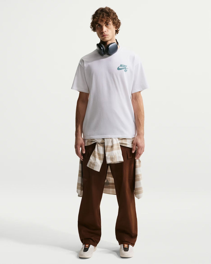 Nike SB Skate Logo Tee - white Bleu - Spin Limit Boardshop