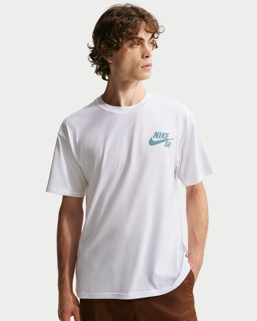 Nike SB Skate Logo Tee - white Bleu - Spin Limit Boardshop
