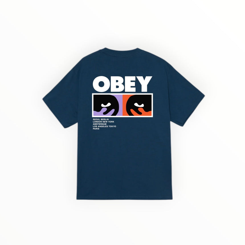 Obey Always Watching Tee - Harbor Blue - Spin Limit Boardshop