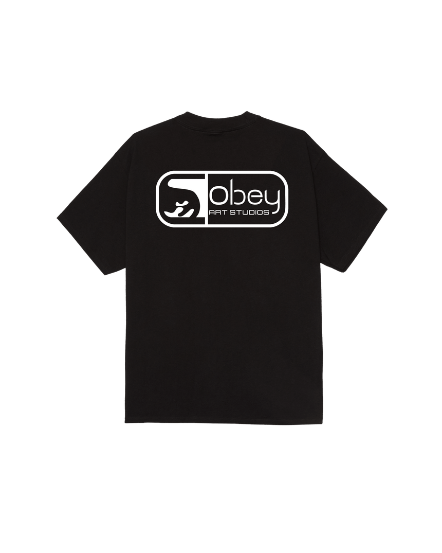 Obey Art Studios Tee - Black - Spin Limit Boardshop