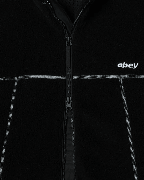 obey Axis Sherpa Jacket - Black - Spin Limit Boardshop