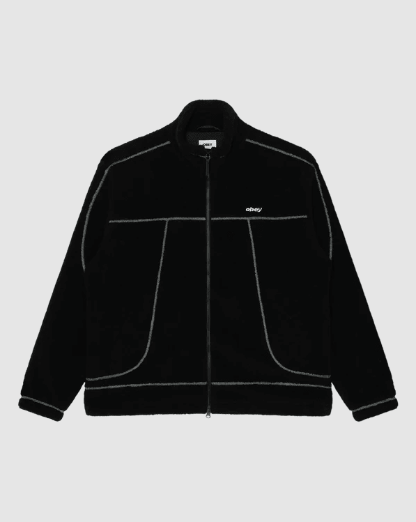 obey Axis Sherpa Jacket - Black - Spin Limit Boardshop