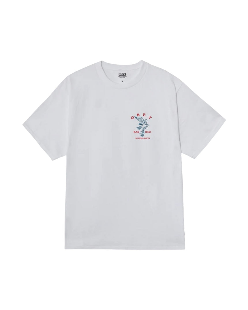 Obey Bad Ideas Eagles Tee - White - Spin Limit Boardshop
