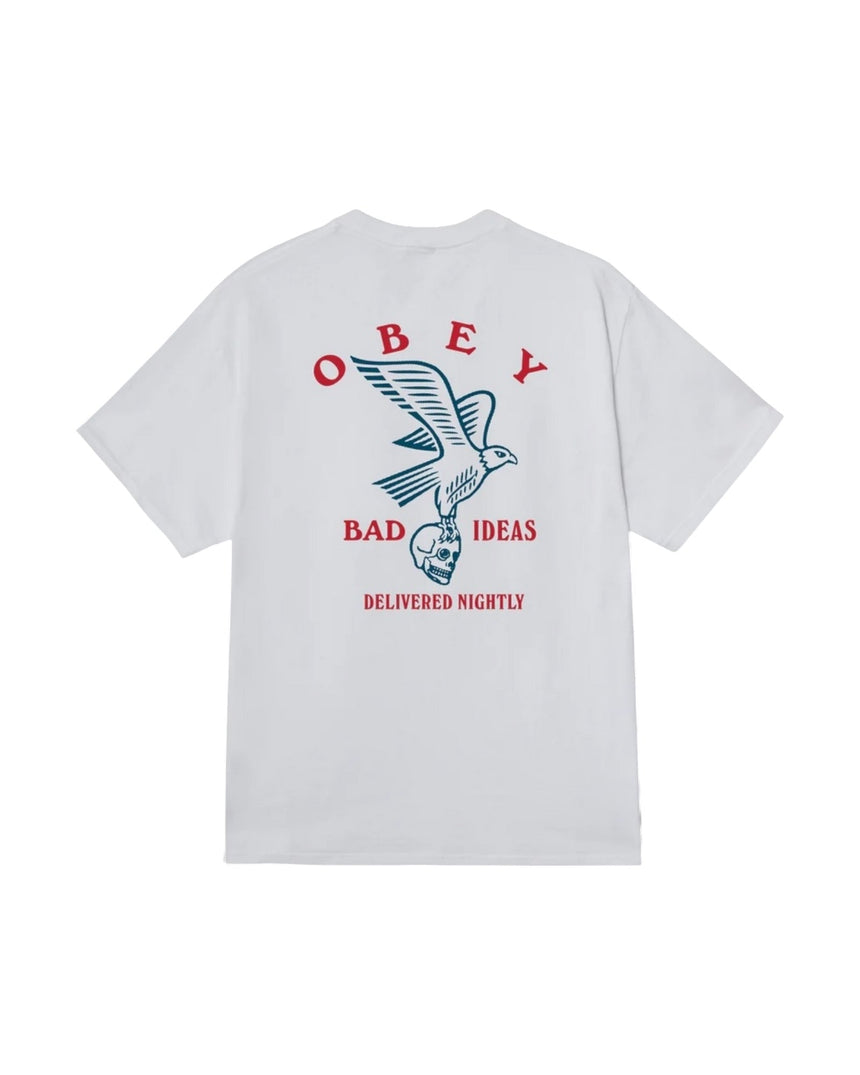 Obey Bad Ideas Eagles Tee - White - Spin Limit Boardshop