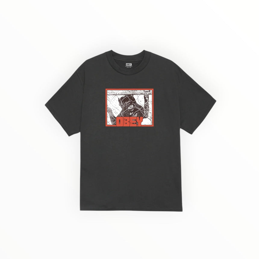 Obey Beware Tee - Vintage Black - Spin Limit Boardshop