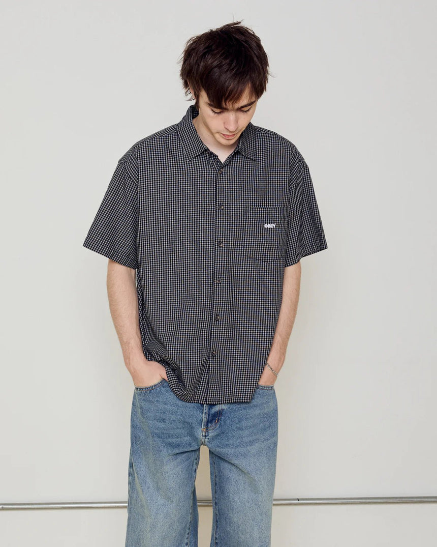 Obey Bigwig Frank Woven Shirt - Black - Spin Limit Boardshop