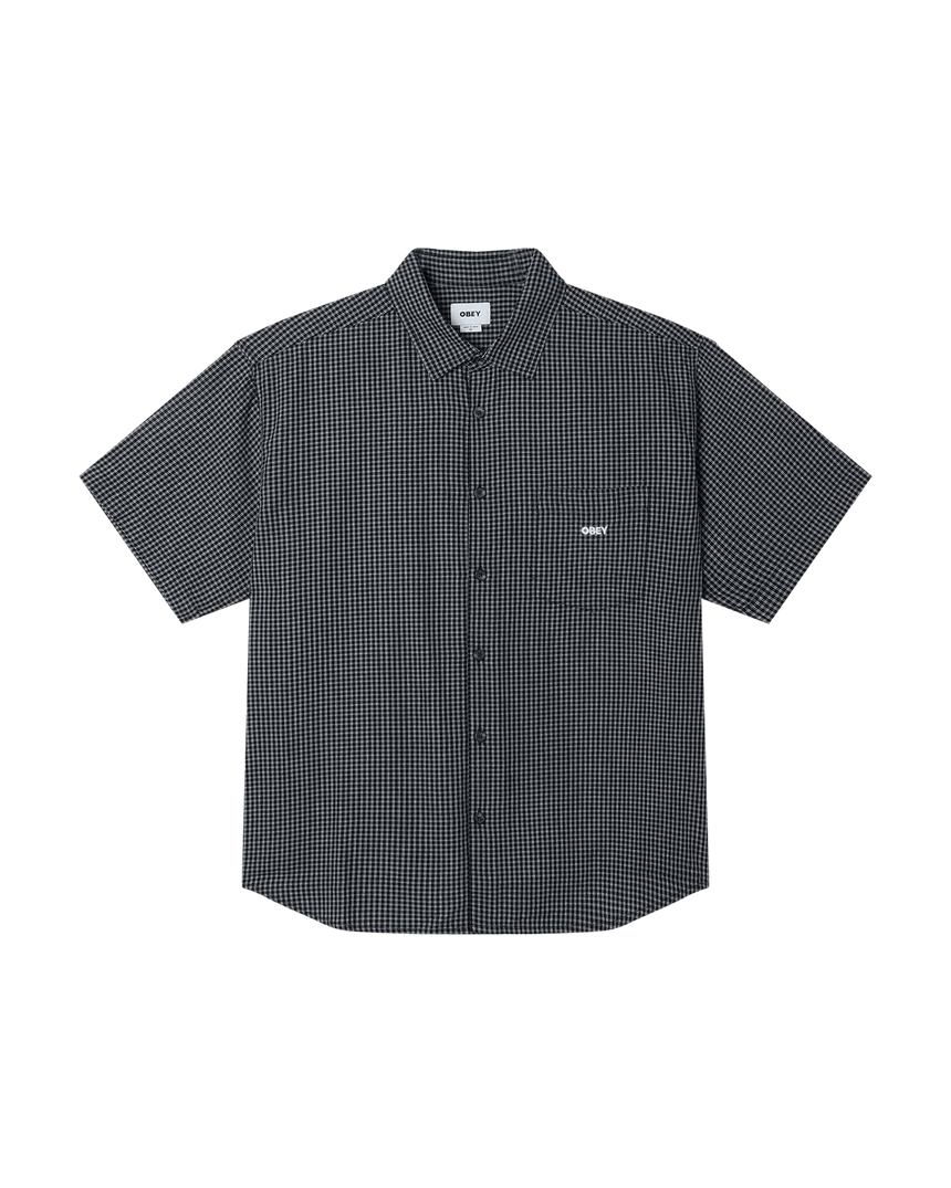 Obey Bigwig Frank Woven Shirt - Black - Spin Limit Boardshop