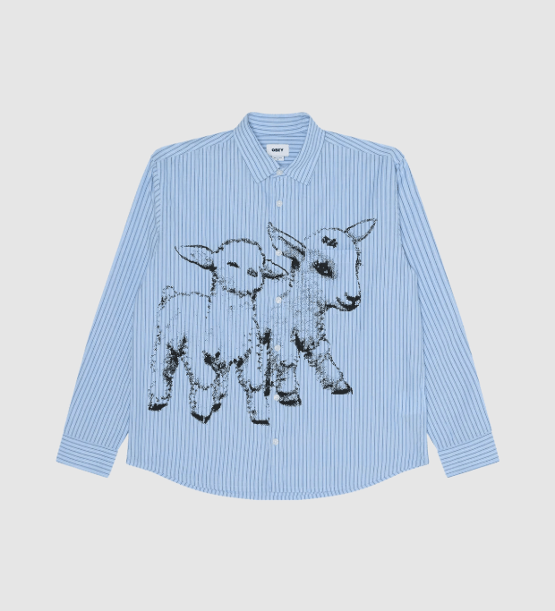 Obey Billy Woven Longsleeve - Light Blue - Spin Limit Boardshop