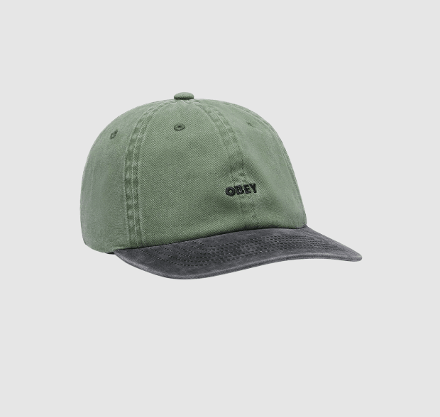 Obey Bold 6 Panel Strapback - Pigment Olive - Spin Limit Boardshop