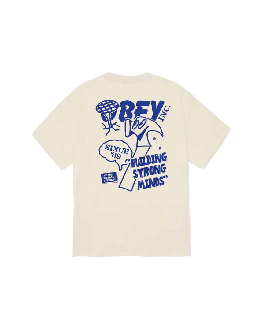 Obey Building Strong Minds Tee - Cream - Spin Limit Boardshop