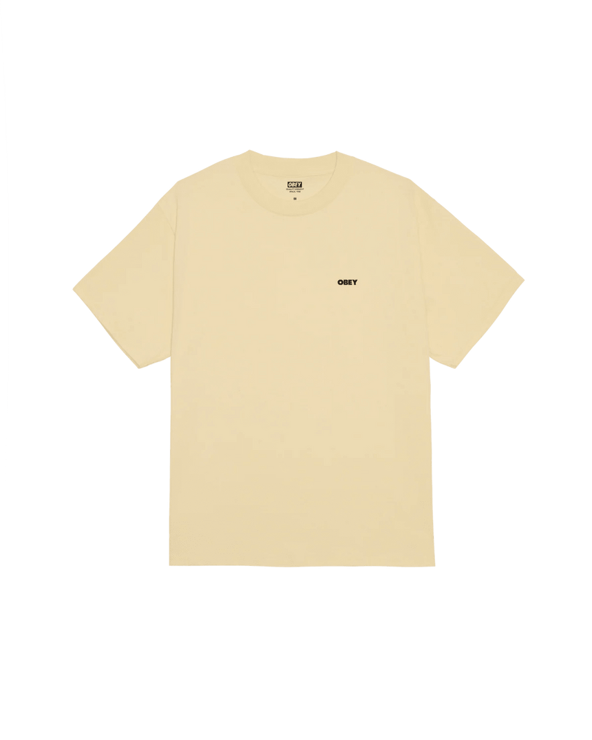 Obey Chalky Icon Tee - Pale Yellow - Spin Limit Boardshop