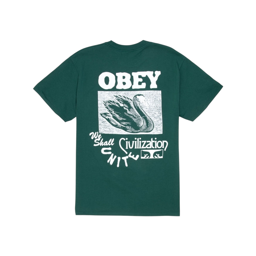 Obey Civilization Tee - Forest Green - Spin Limit Boardshop