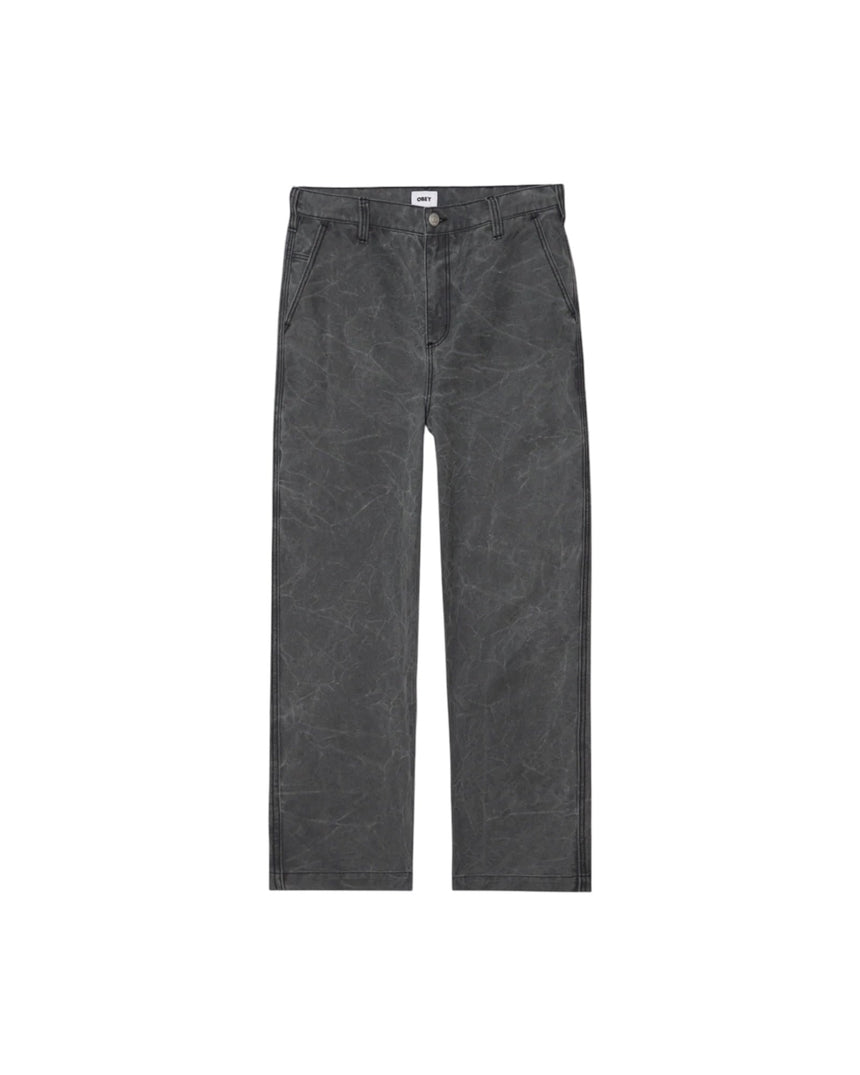 Obey Commons Wrinkle Pant - Black Wrinkle Wash - Spin Limit Boardshop