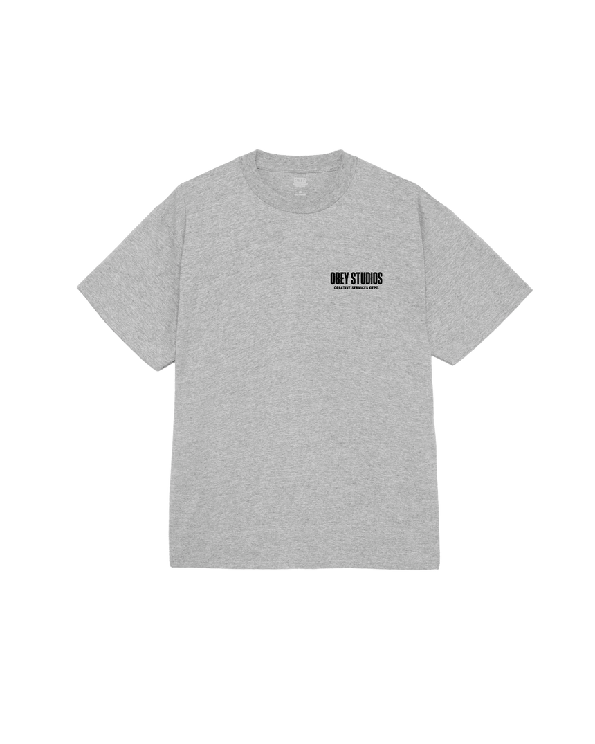 Obey Creative Service Dept. Tee - Heather Grey - Spin Limit Boardshop