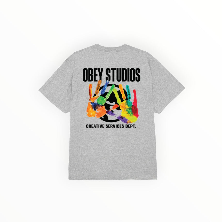 Obey Creative Service Dept. Tee - Heather Grey - Spin Limit Boardshop