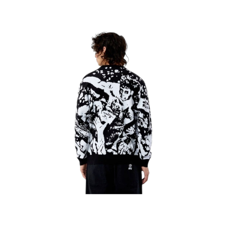 Obey Crowd Surfing Sweater - Black and White - Spin Limit Boardshop