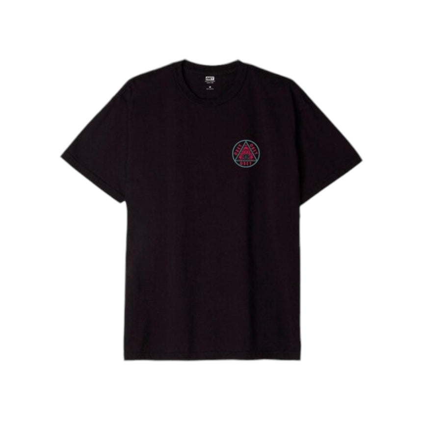 Obey Downward Spiral Organic Tee - Faded Black - Spin Limit Boardshop