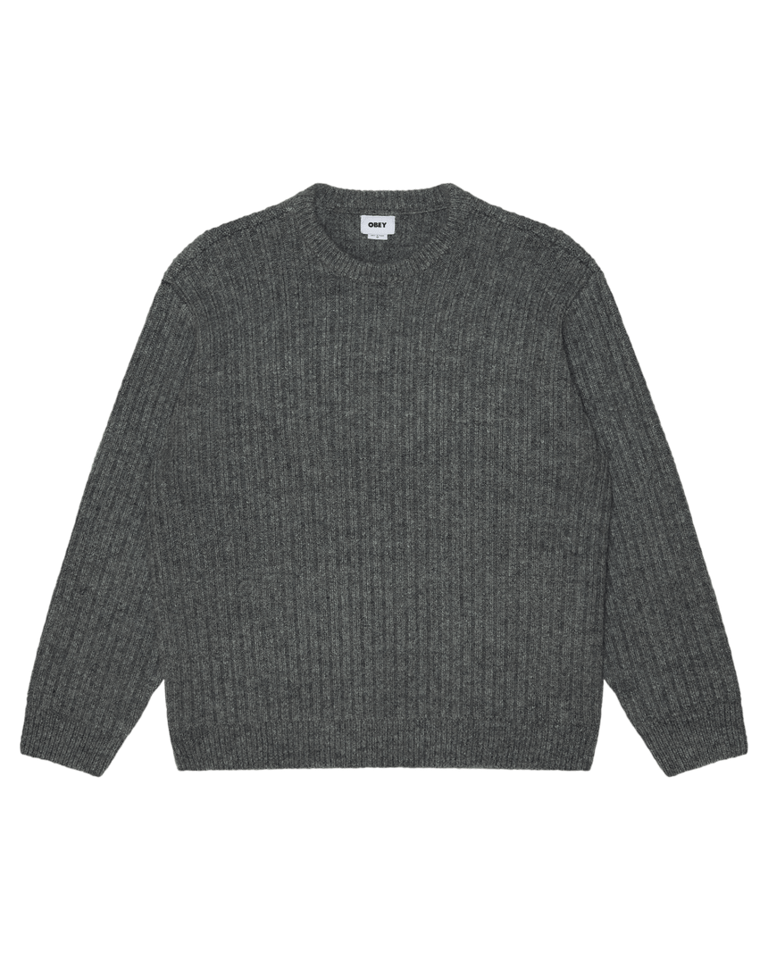 Obey Drex Sweater - Heather Charcoal - Spin Limit Boardshop
