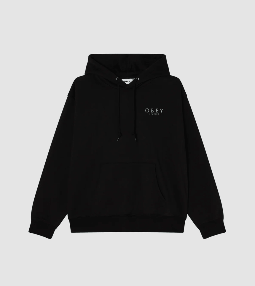 obey Flores Robus Hoodie Fleece - Black - Spin Limit Boardshop