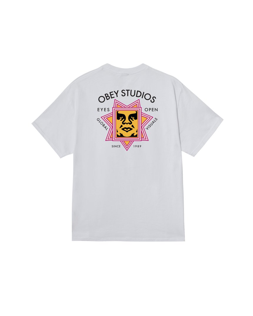 Obey Global Visuals Tee - White - Spin Limit Boardshop