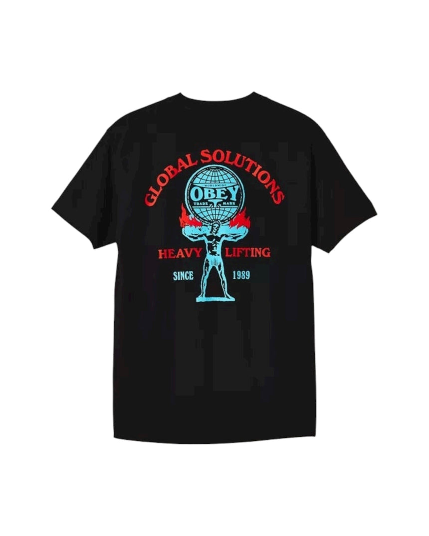 Obey Heavy Lifting Tee - Black - Spin Limit Boardshop