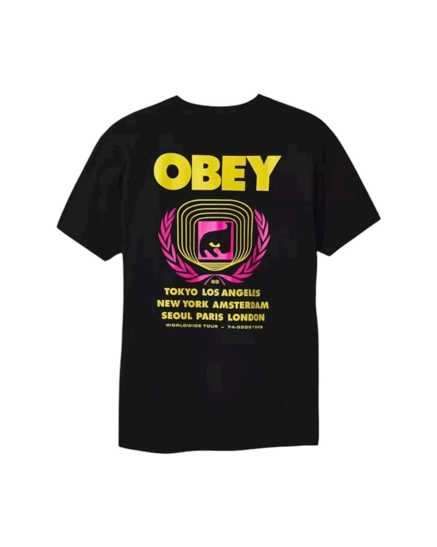 Obey Icon Eye Wreath Tee - Black - Spin Limit Boardshop