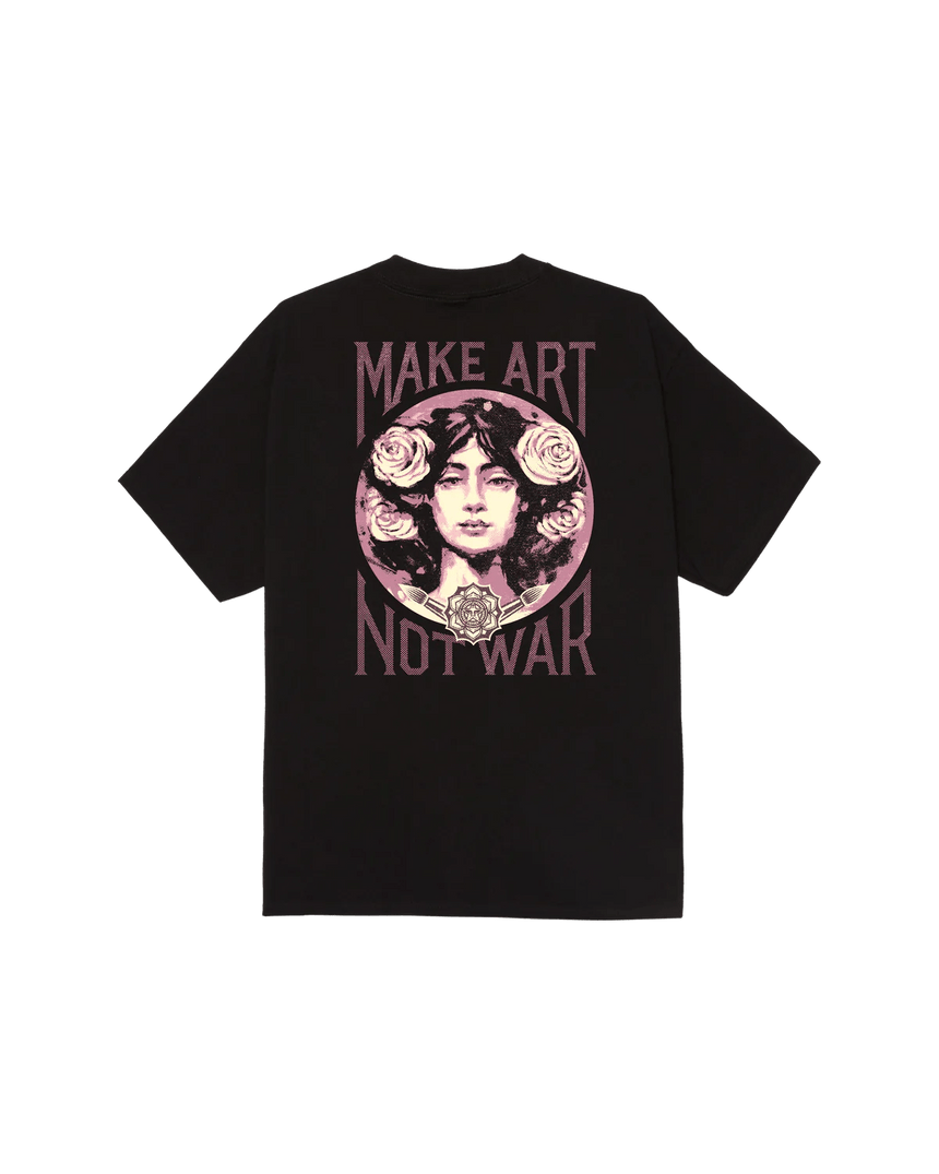 Obey Make Art Not War Tee - Black - Spin Limit Boardshop