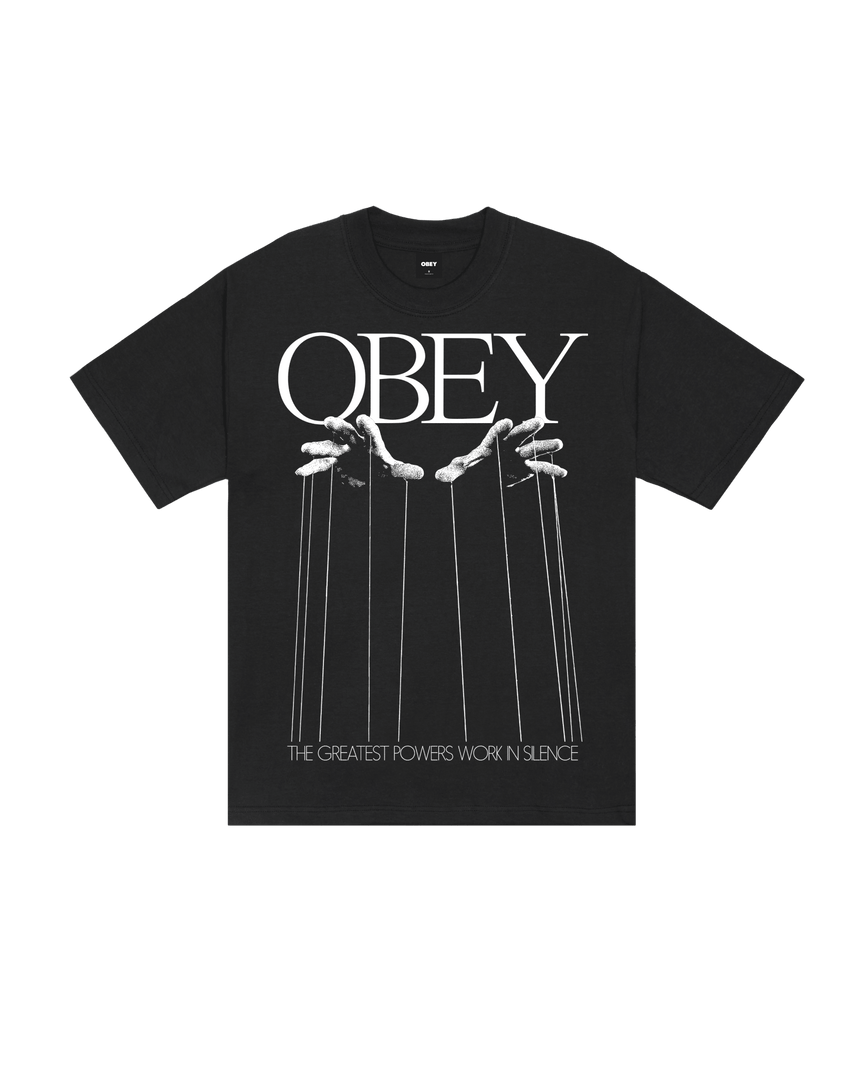 Obey Marionnette HW Tee - Vintage Black - Spin Limit Boardshop