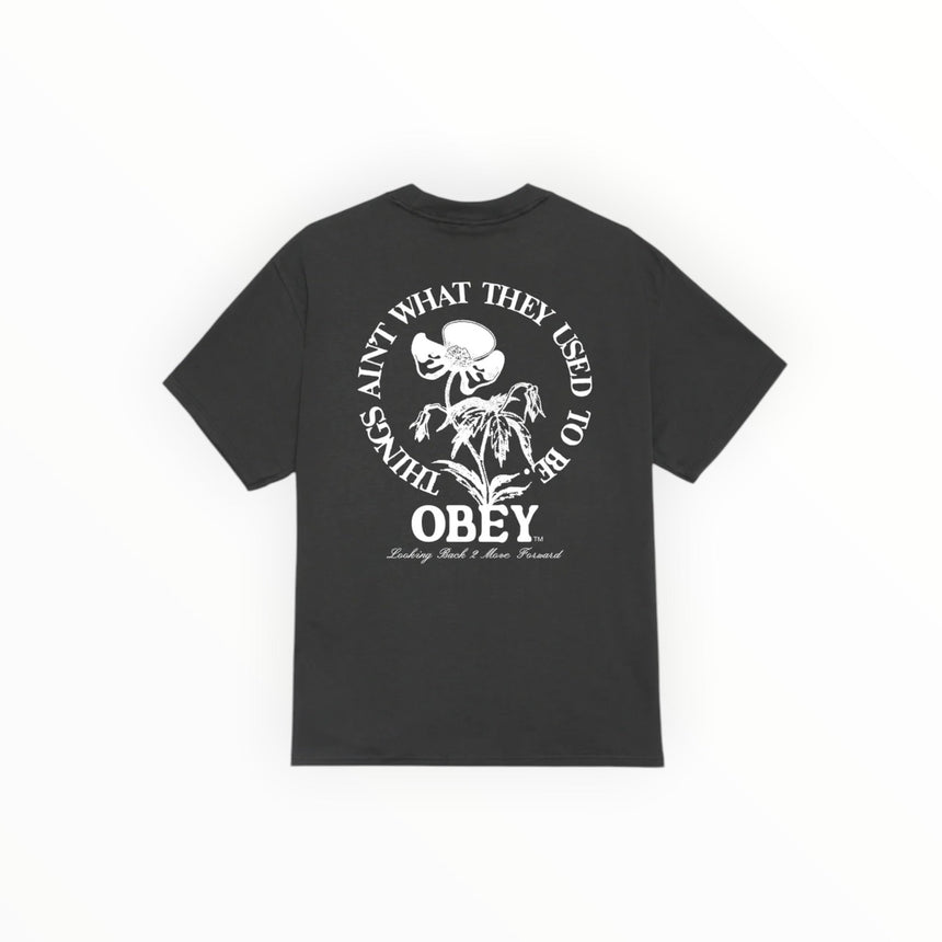 Obey Move Forward Tee - Vintage Black - Spin Limit Boardshop