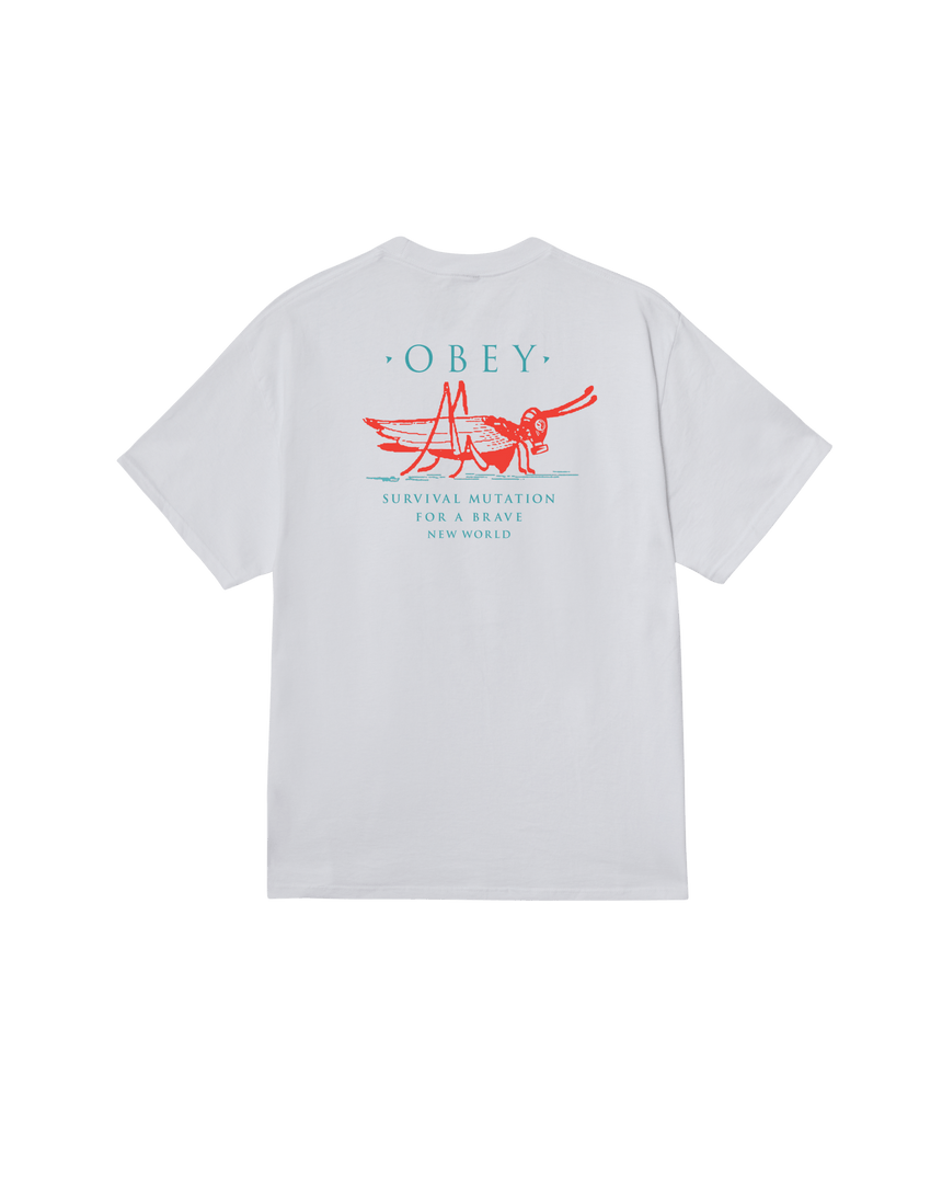 Obey Mutant Grasshupper Tee - White - Spin Limit Boardshop