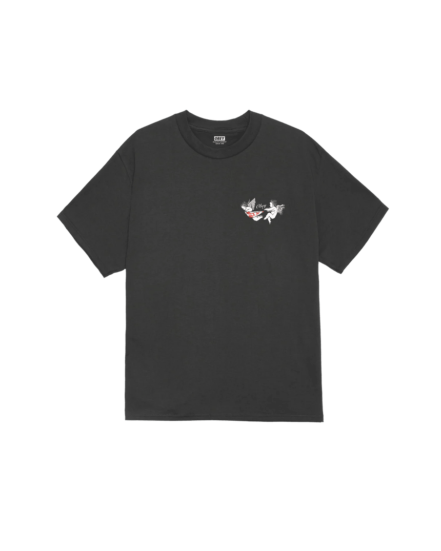 Obey No Love Lost Tee - Vintage Black - Spin Limit Boardshop
