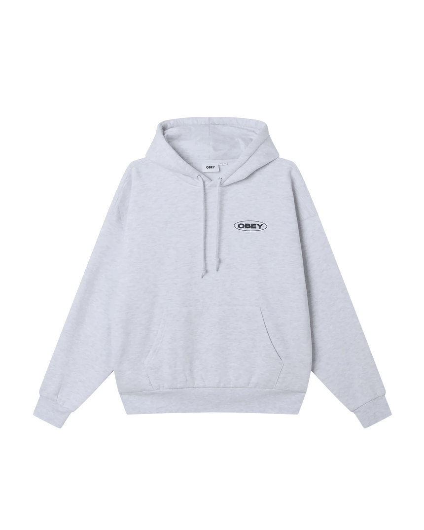 Obey Oval Cities Hood - Ash Grey - Spin Limit Boardshop