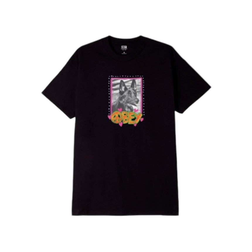 Obey Peace Dog Classic Tee - Black - Spin Limit Boardshop