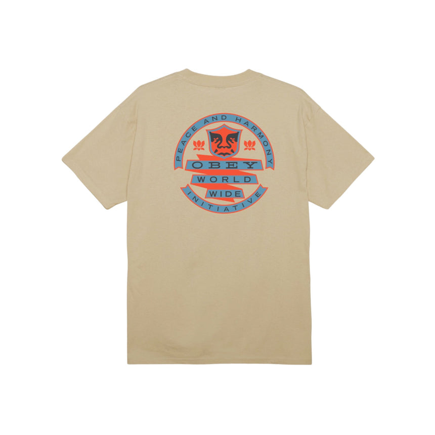 Obey Peace Initiation Tee - Sand - Spin Limit Boardshop