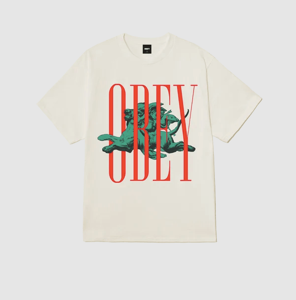 Obey Pillars Tee - Vintage White - Spin Limit Boardshop