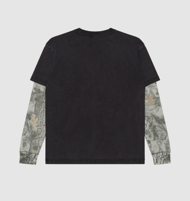Obey Post 2Fer Thermal Knit Longsleeve - Dusty Black Limo - Spin Limit Boardshop